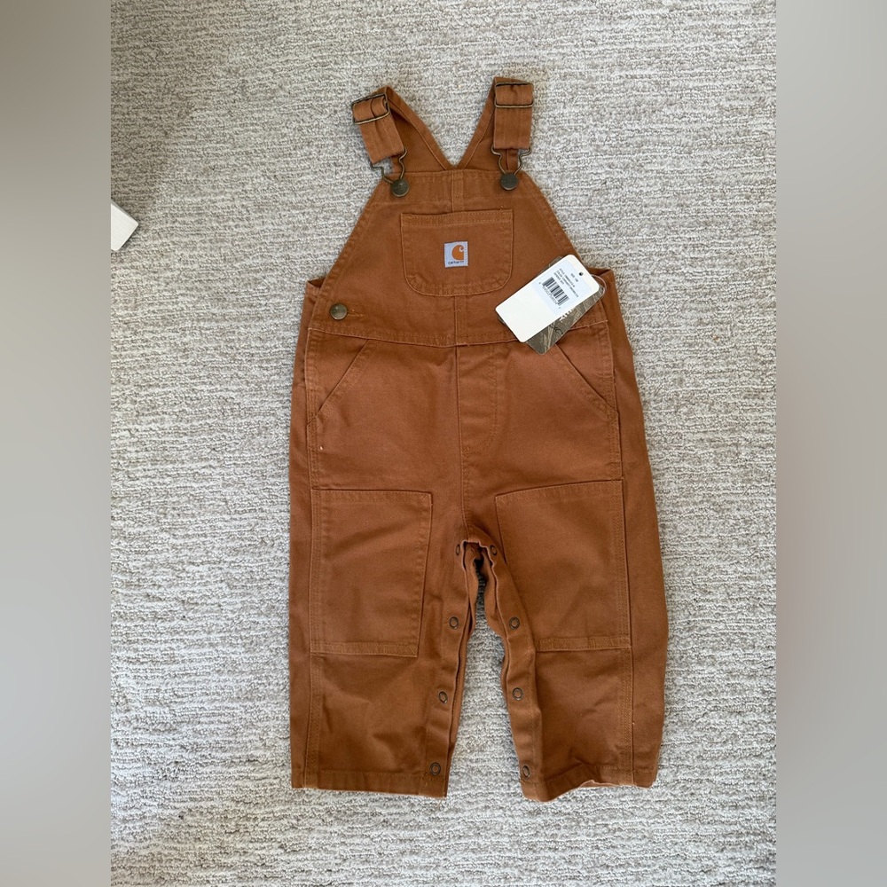 Carhartt Kids Tan Overalls NWT